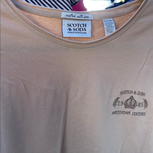 Scotch & Soda Light Tan Tee - Picture 1 of 4